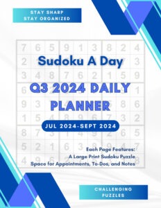 Sudoku A Day 2024 Q3 Planner